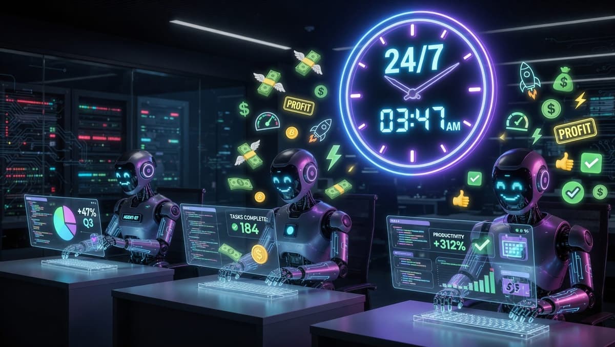 KI-Agenten statt Mitarbeiter – So baust du dir ein autonomes Team, das 24/7 arbeitet