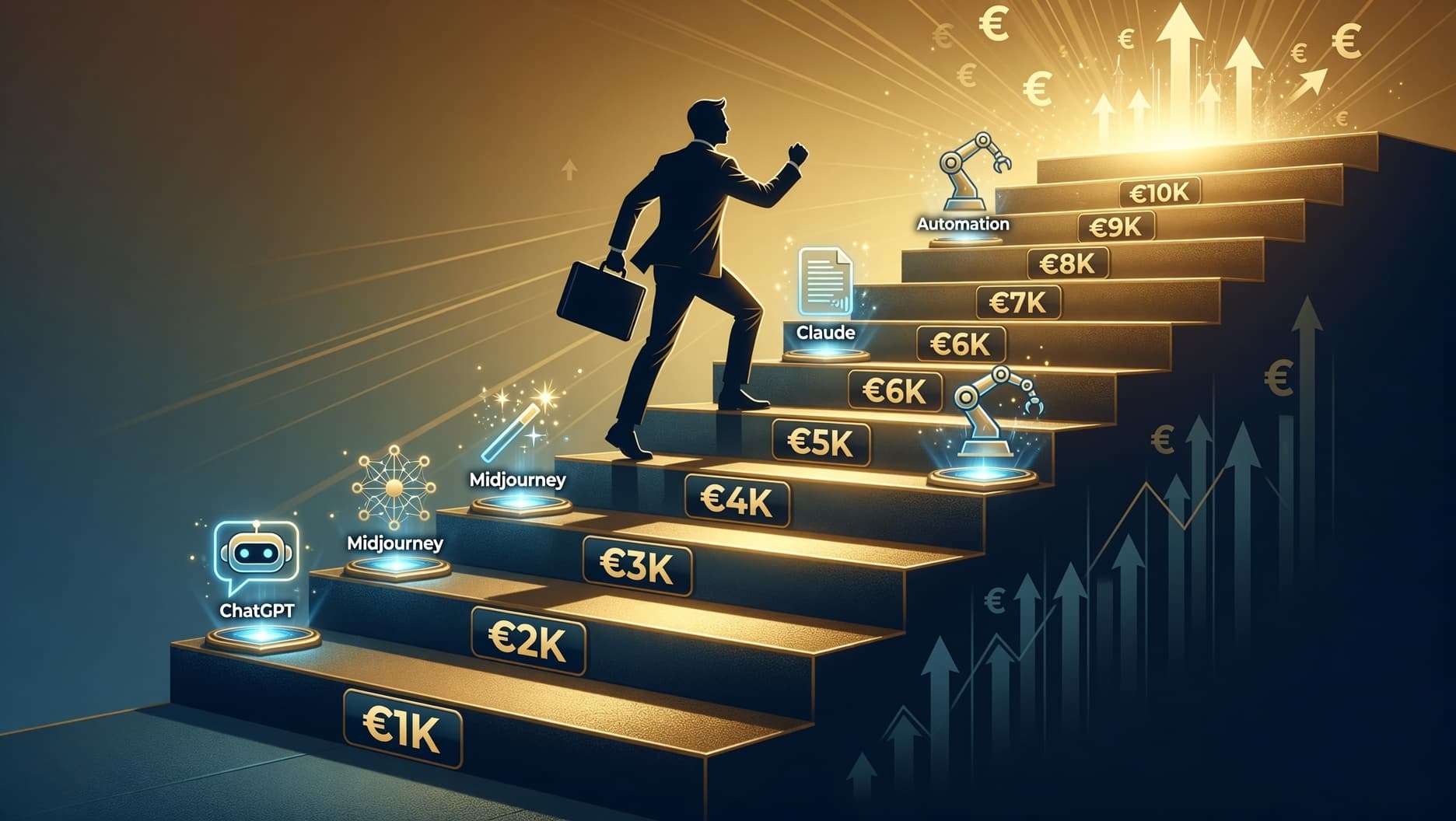 Skalierung von KI-Side-Hustles: Vom 1.000-€-Monat zum 10.000-€-Monat